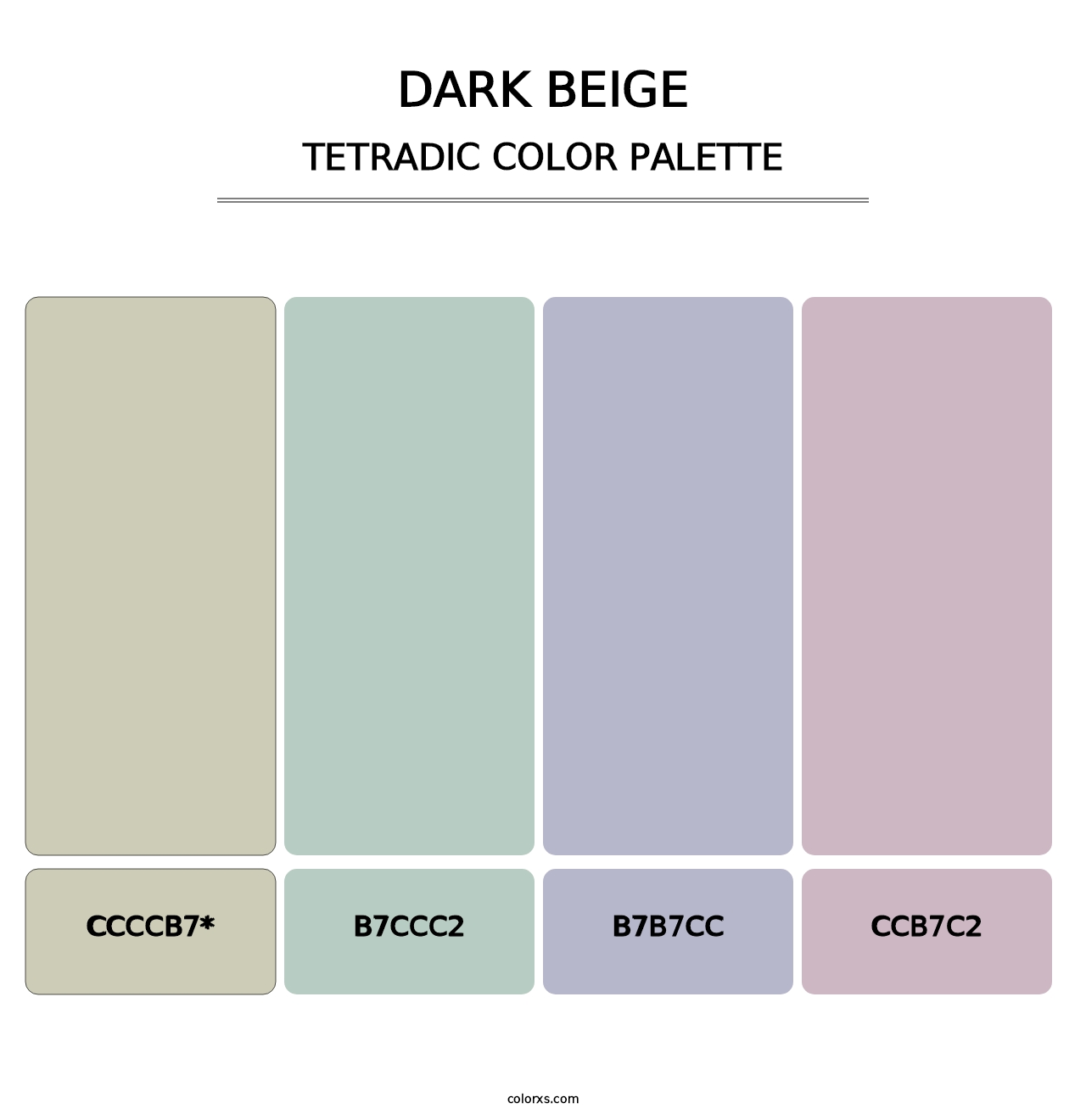 Dark Beige - Tetradic Color Palette