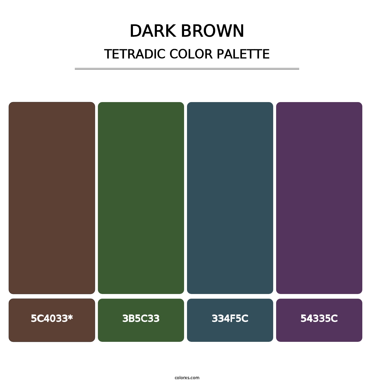 Dark Brown - Tetradic Color Palette