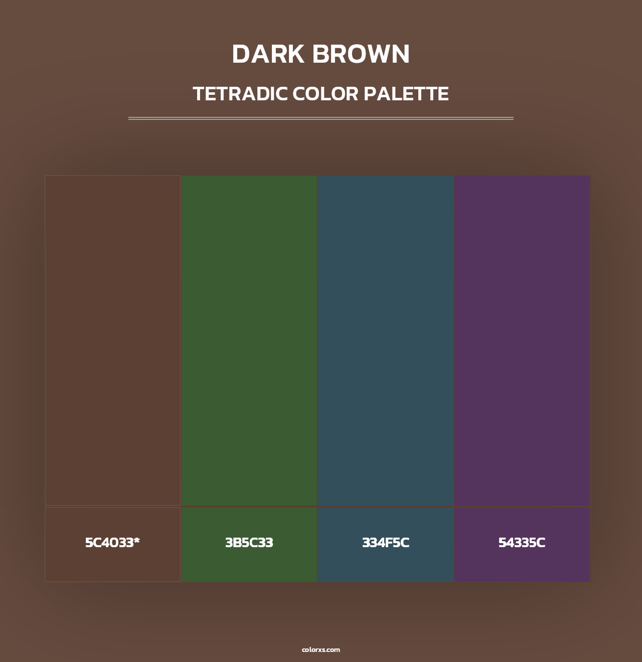 Dark Brown - Tetradic Color Palette