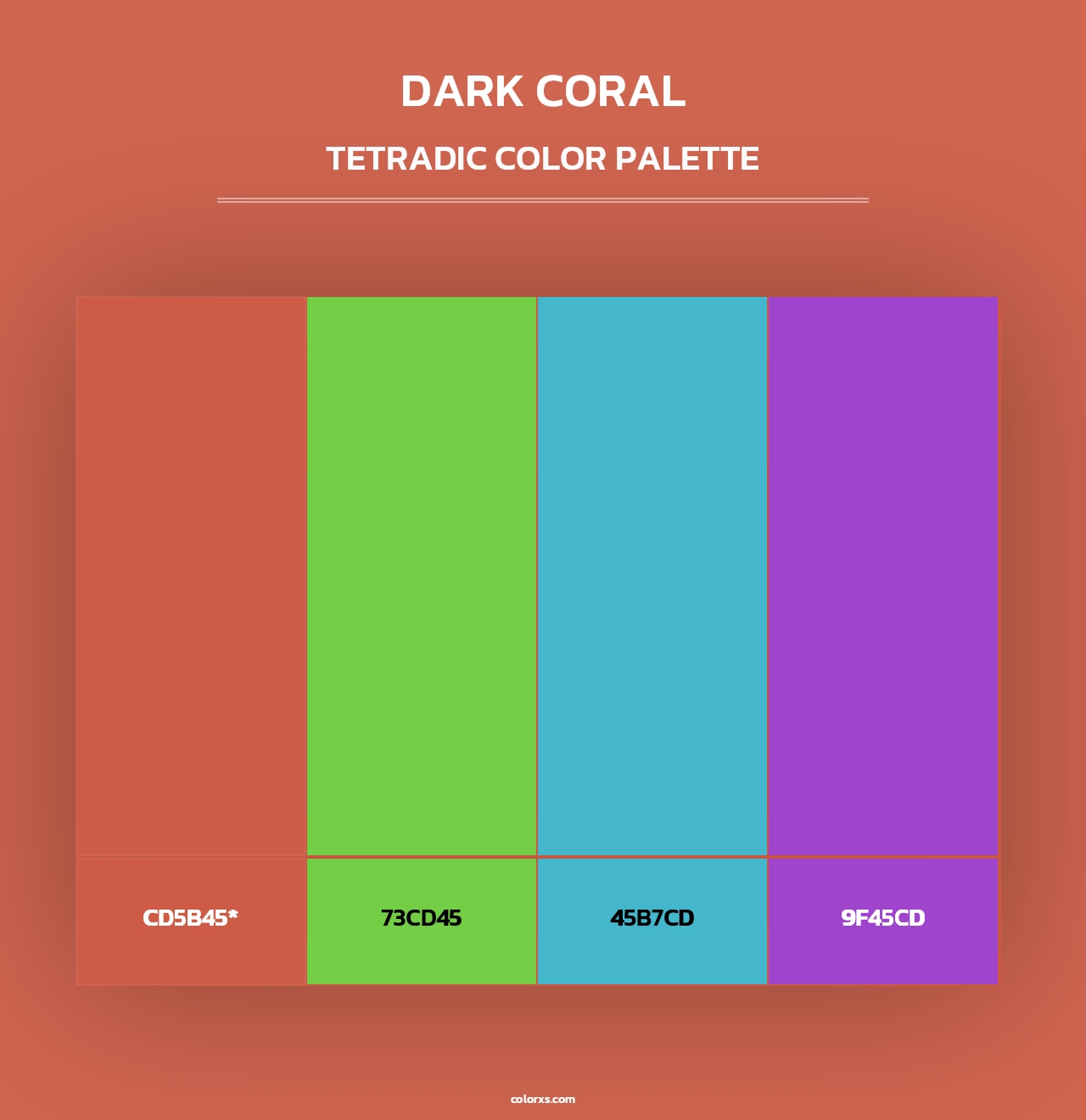 Dark Coral - Tetradic Color Palette