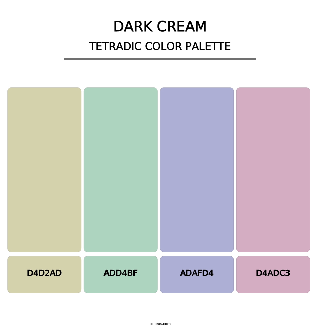 Dark Cream - Tetradic Color Palette