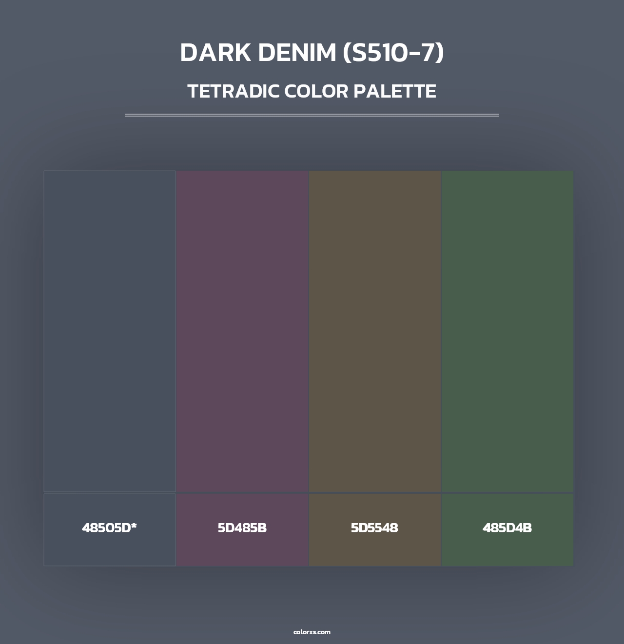Dark Denim (S510-7) - Tetradic Color Palette
