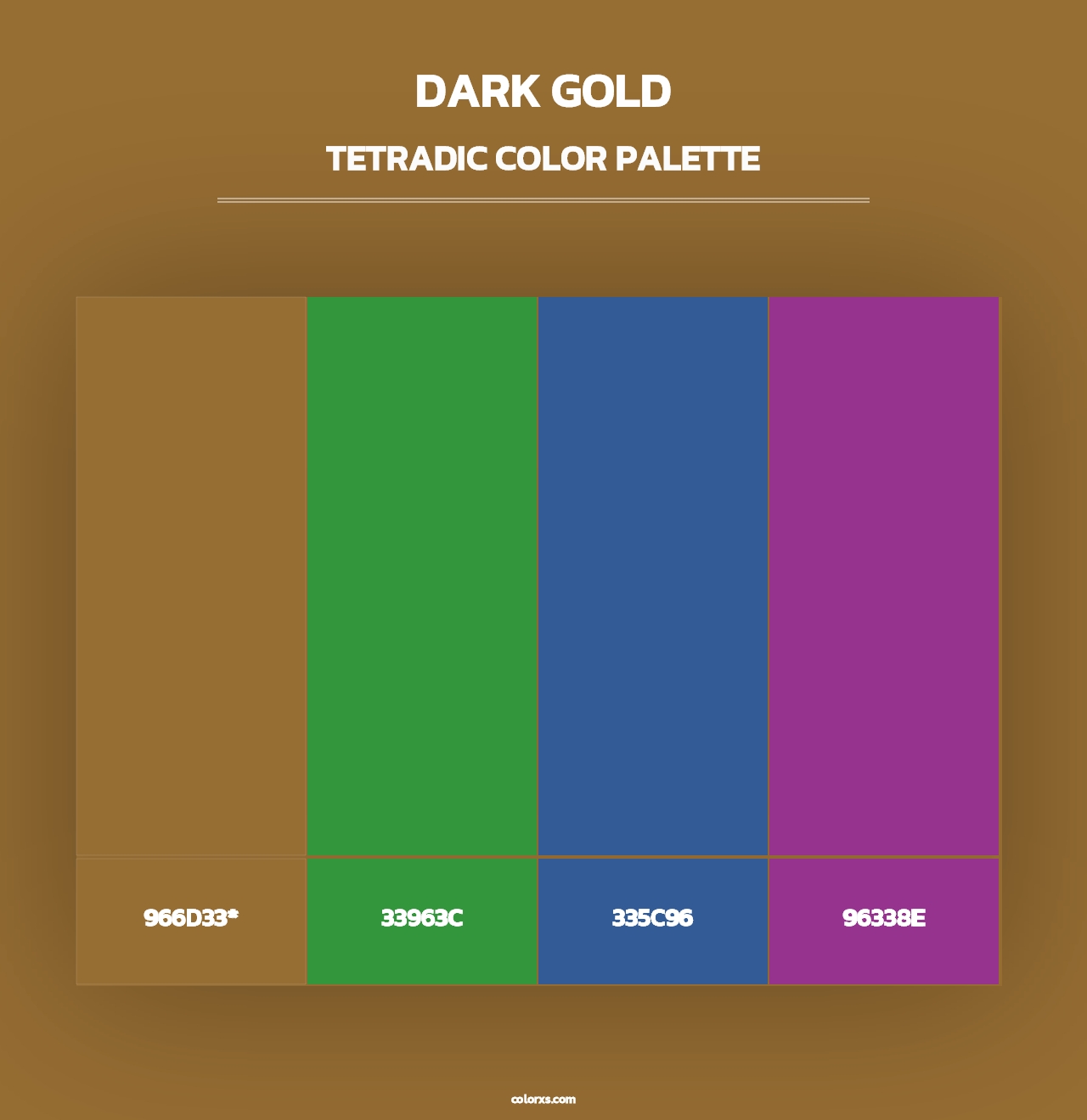 Dark Gold - Tetradic Color Palette
