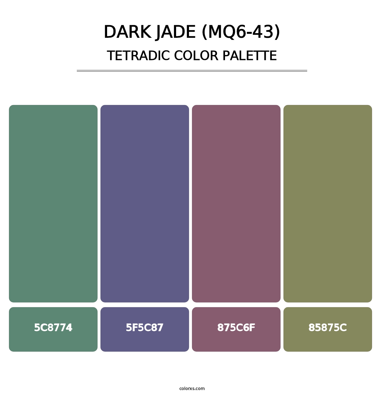 Dark Jade (MQ6-43) - Tetradic Color Palette