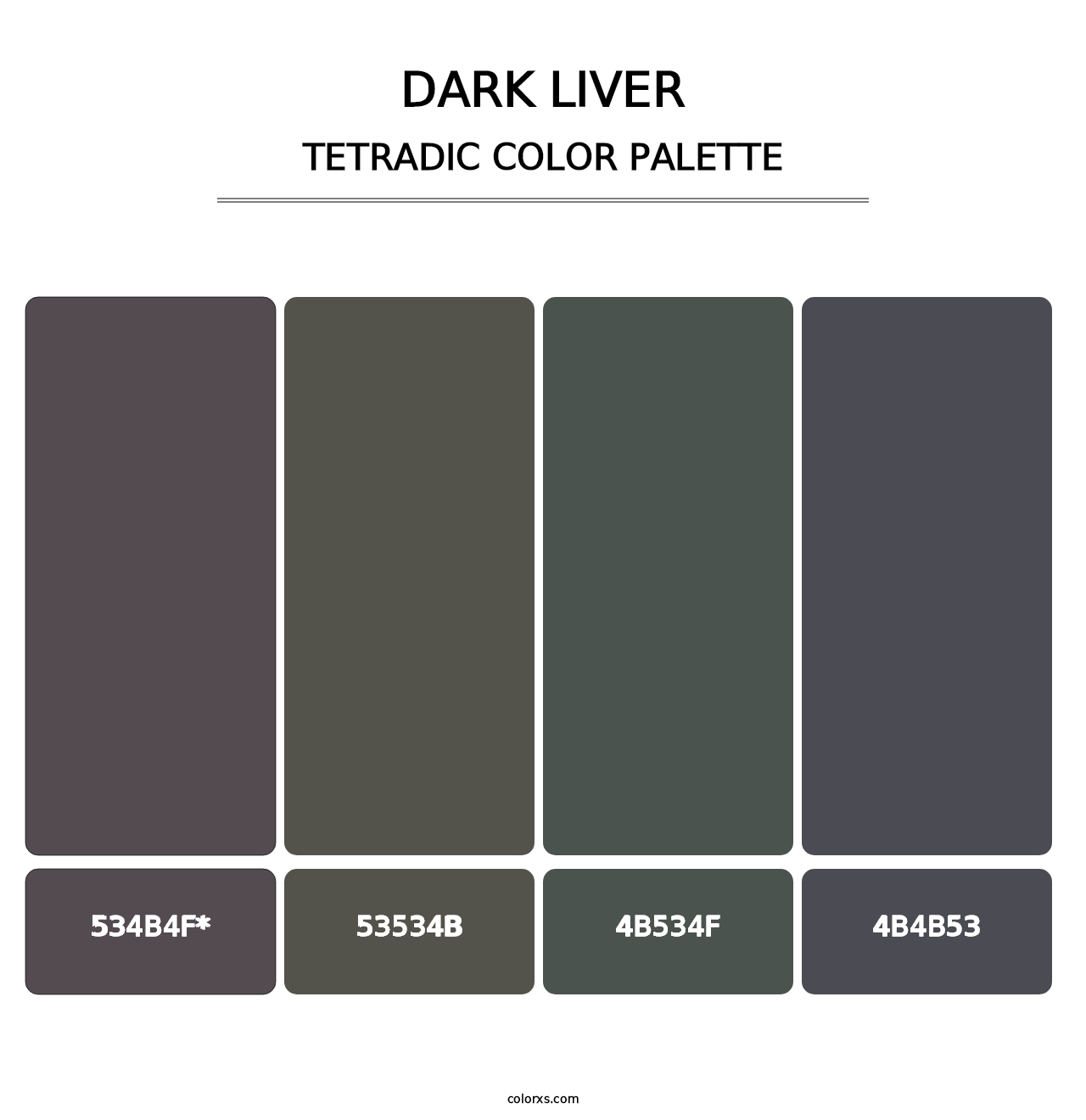 Dark Liver - Tetradic Color Palette