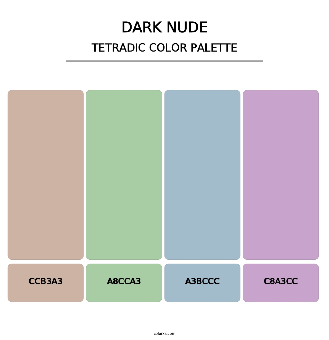 Dark Nude - Tetradic Color Palette