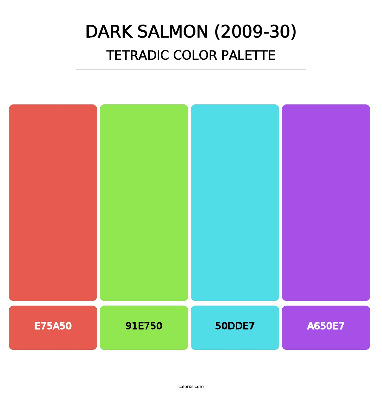 Dark Salmon (2009-30) - Tetradic Color Palette