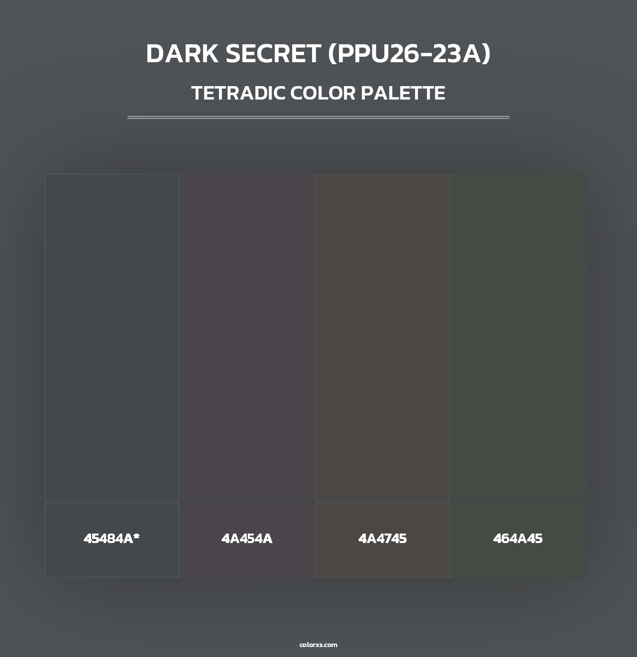 Dark Secret (PPU26-23A) - Tetradic Color Palette