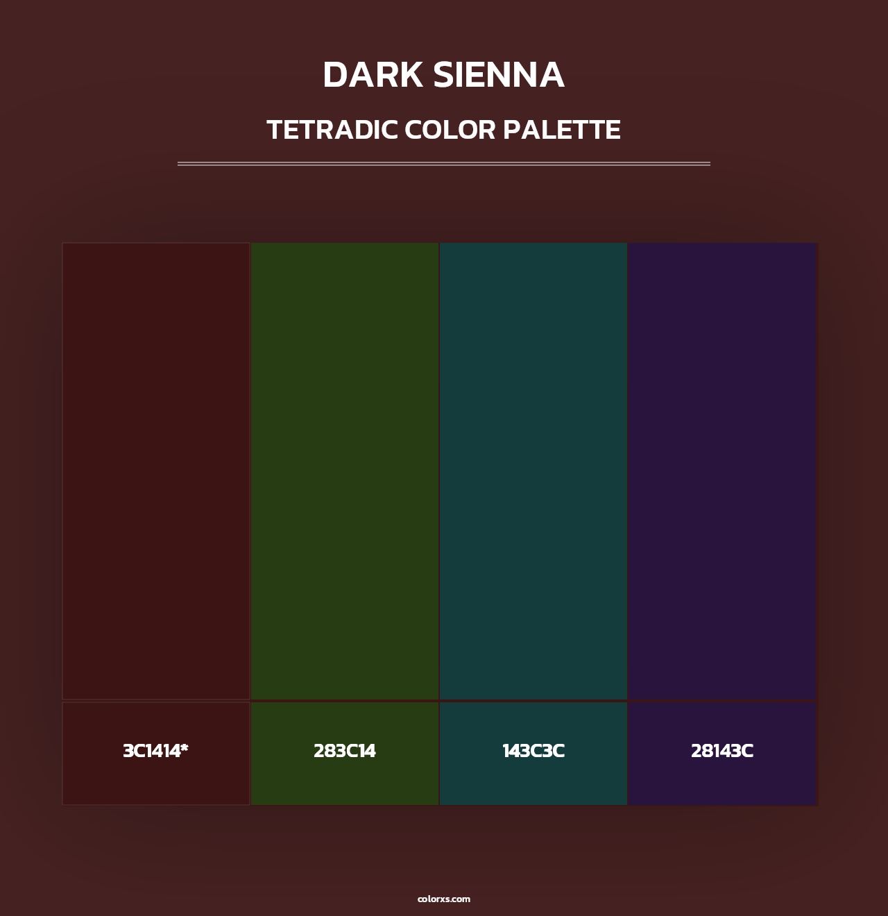 Dark Sienna - Tetradic Color Palette