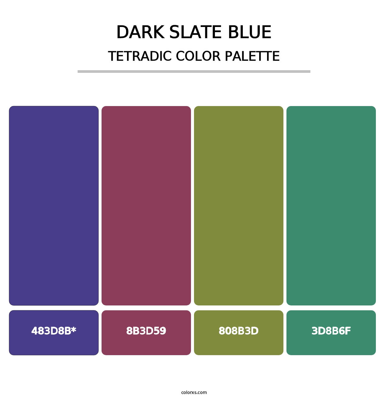 Dark Slate Blue - Tetradic Color Palette