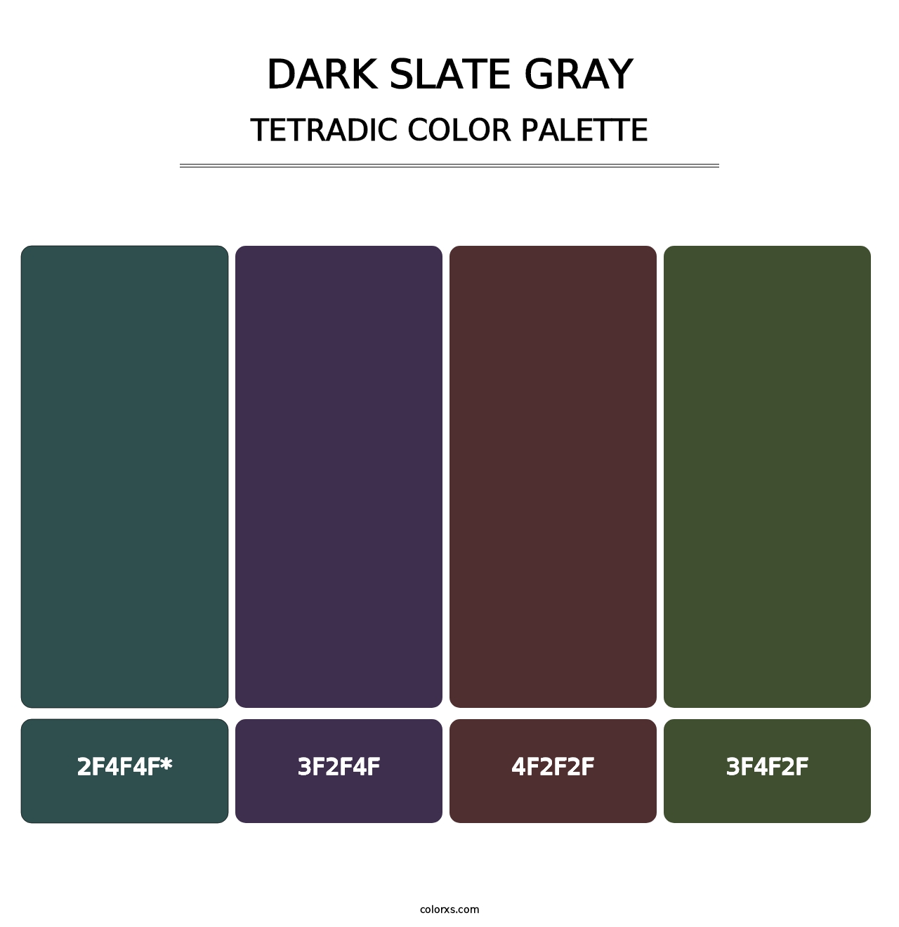 Dark Slate Gray - Tetradic Color Palette