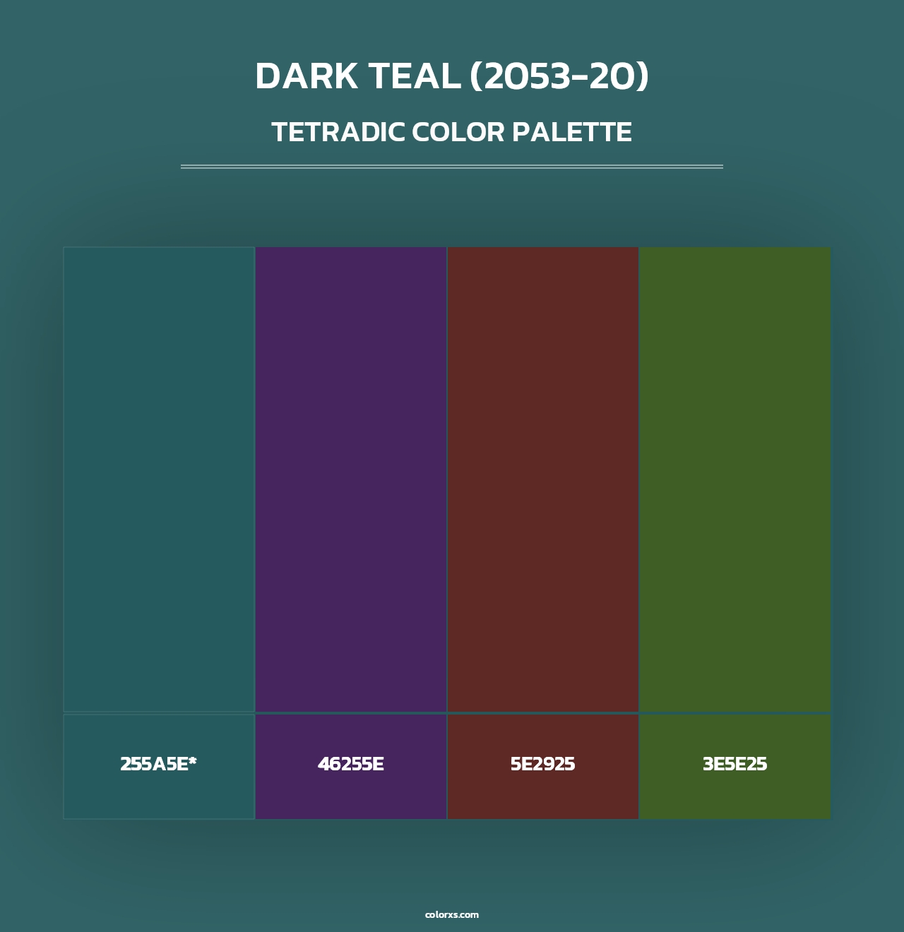 Dark Teal (2053-20) - Tetradic Color Palette