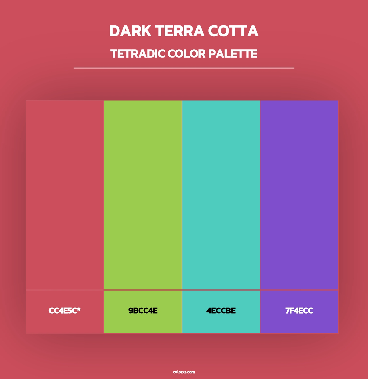 Dark Terra Cotta - Tetradic Color Palette