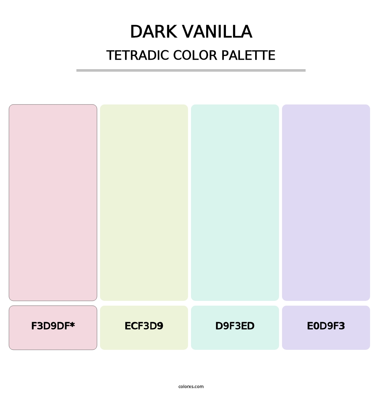 Dark Vanilla - Tetradic Color Palette