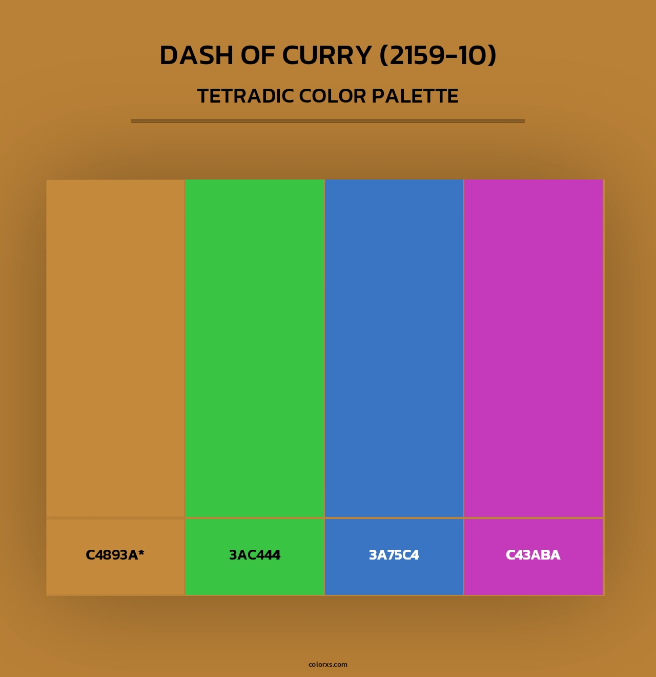 Dash of Curry (2159-10) - Tetradic Color Palette