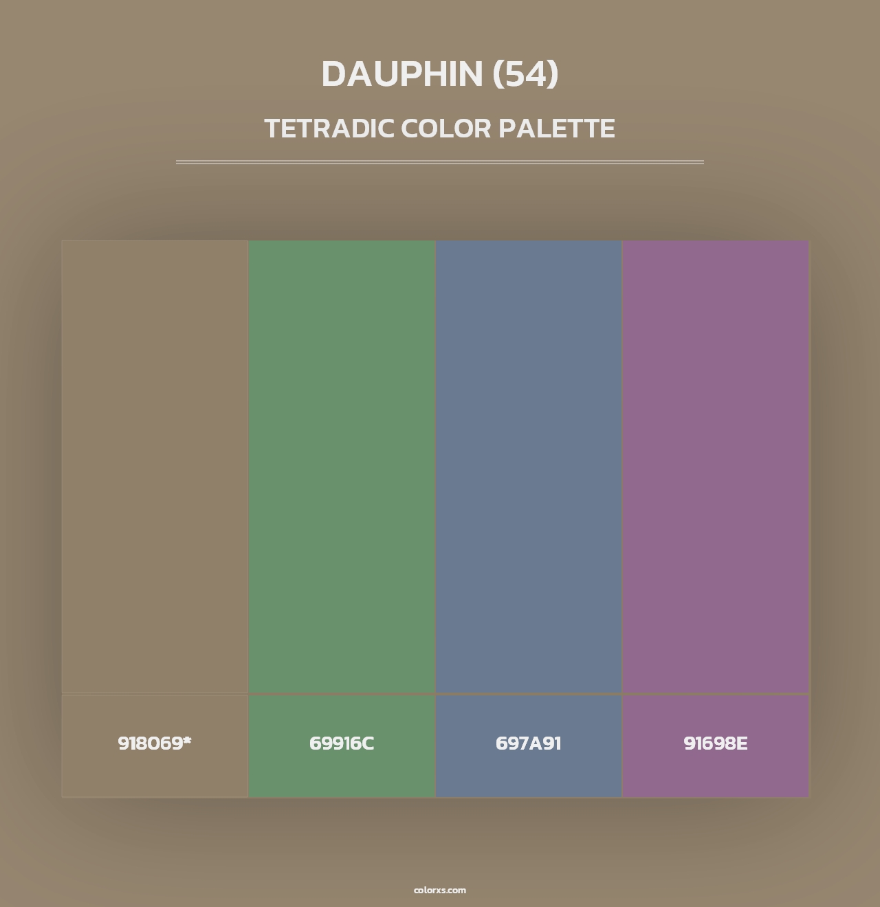 Dauphin (54) - Tetradic Color Palette