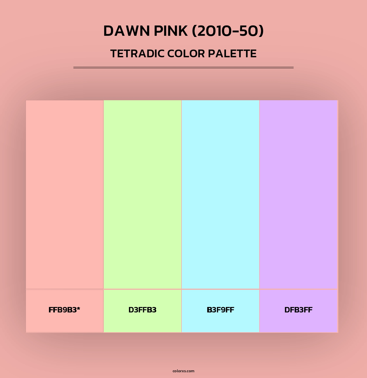 Dawn Pink (2010-50) - Tetradic Color Palette