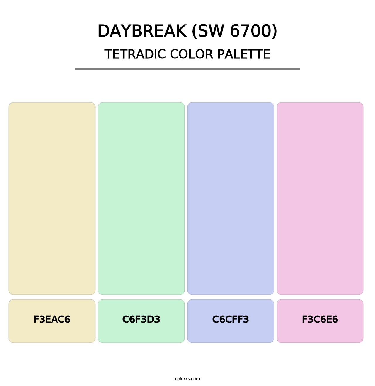 Daybreak (SW 6700) - Tetradic Color Palette