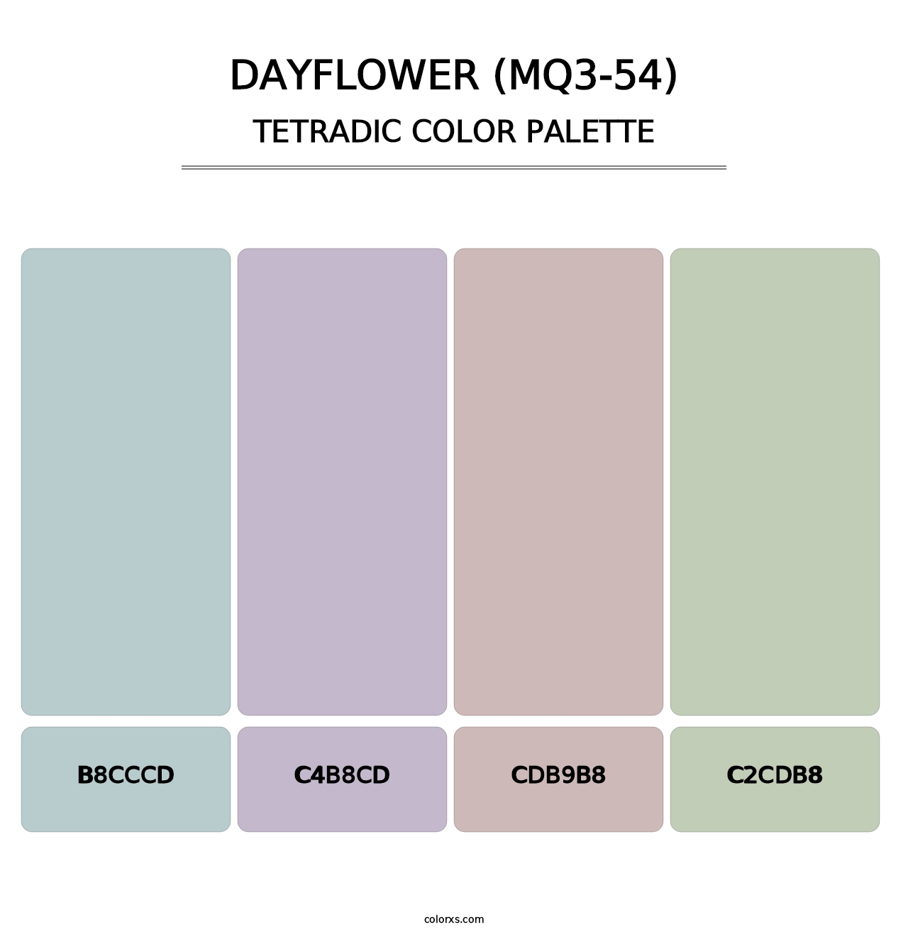 Dayflower (MQ3-54) - Tetradic Color Palette
