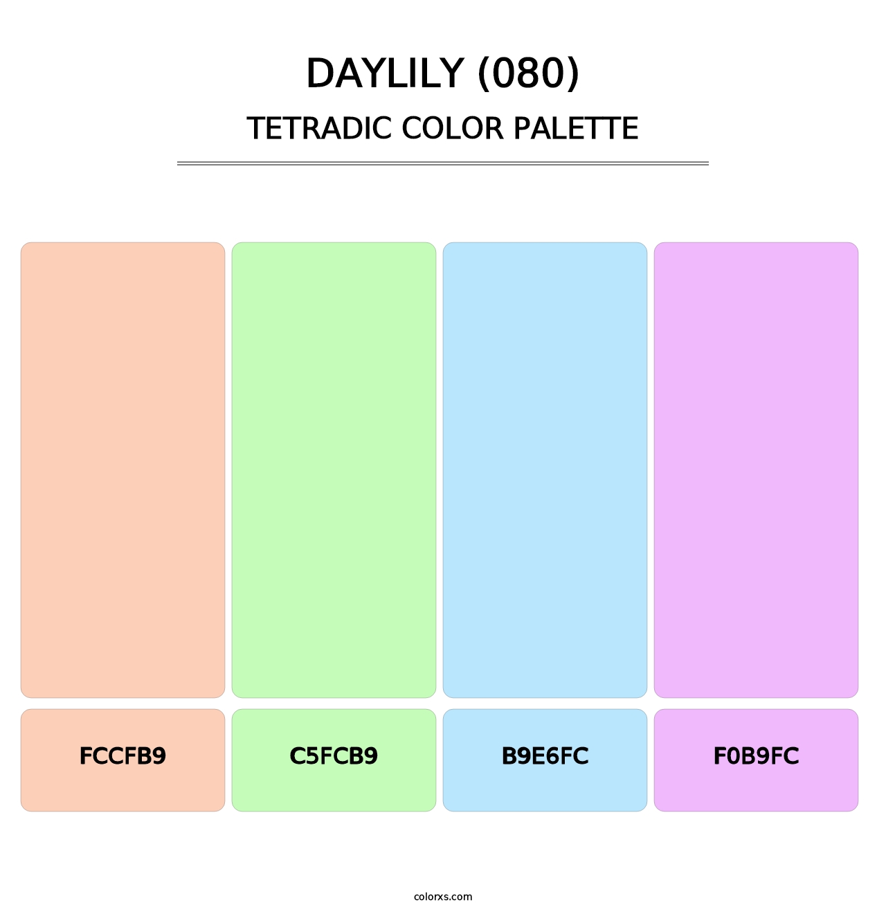 Daylily (080) - Tetradic Color Palette
