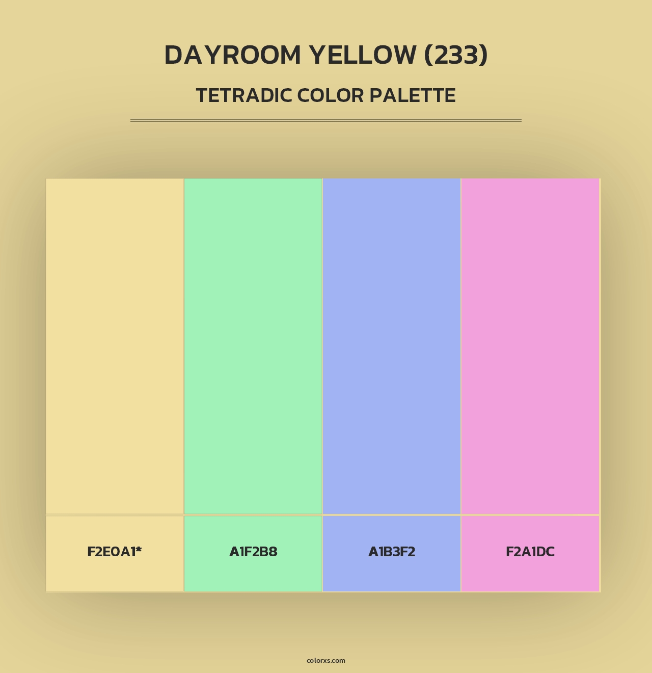 Dayroom Yellow (233) - Tetradic Color Palette