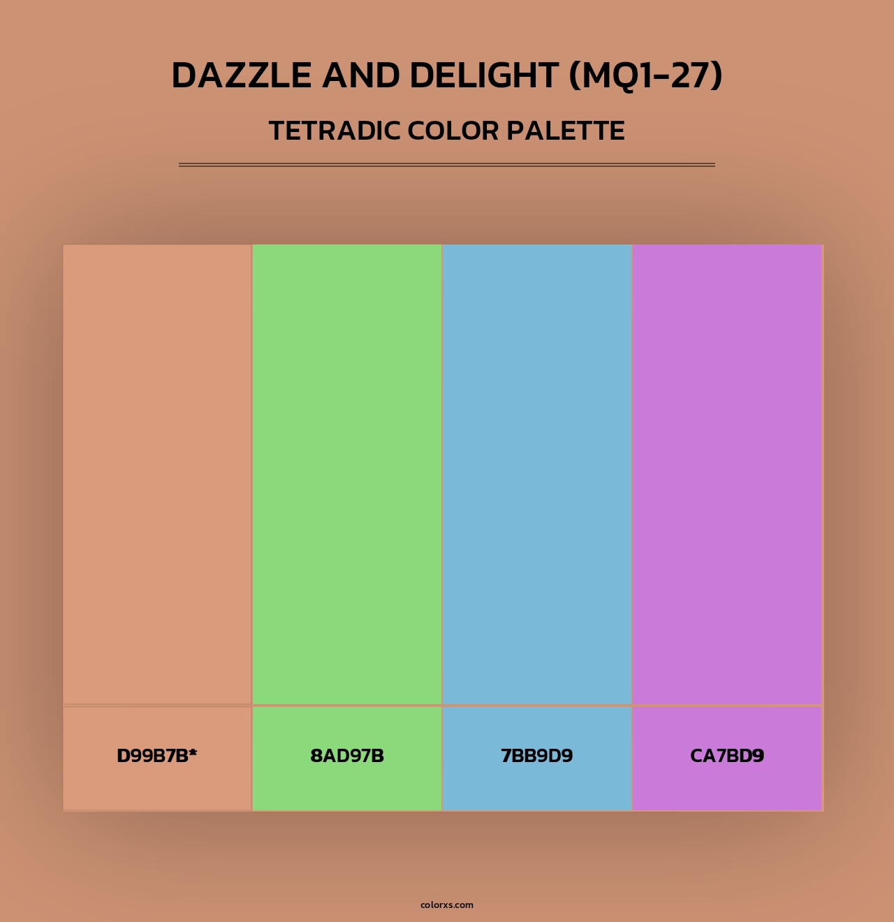 Dazzle And Delight (MQ1-27) - Tetradic Color Palette