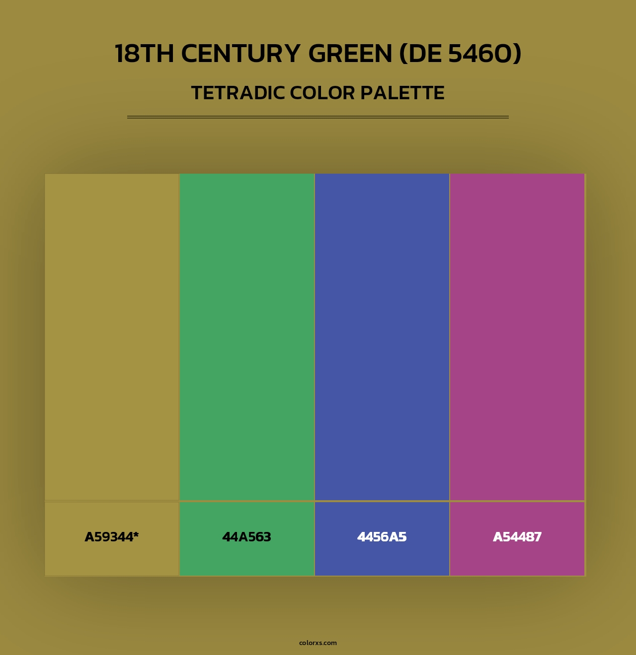 18th Century Green (DE 5460) - Tetradic Color Palette