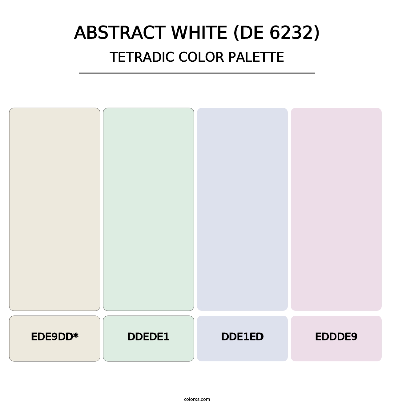 Abstract White (DE 6232) - Tetradic Color Palette