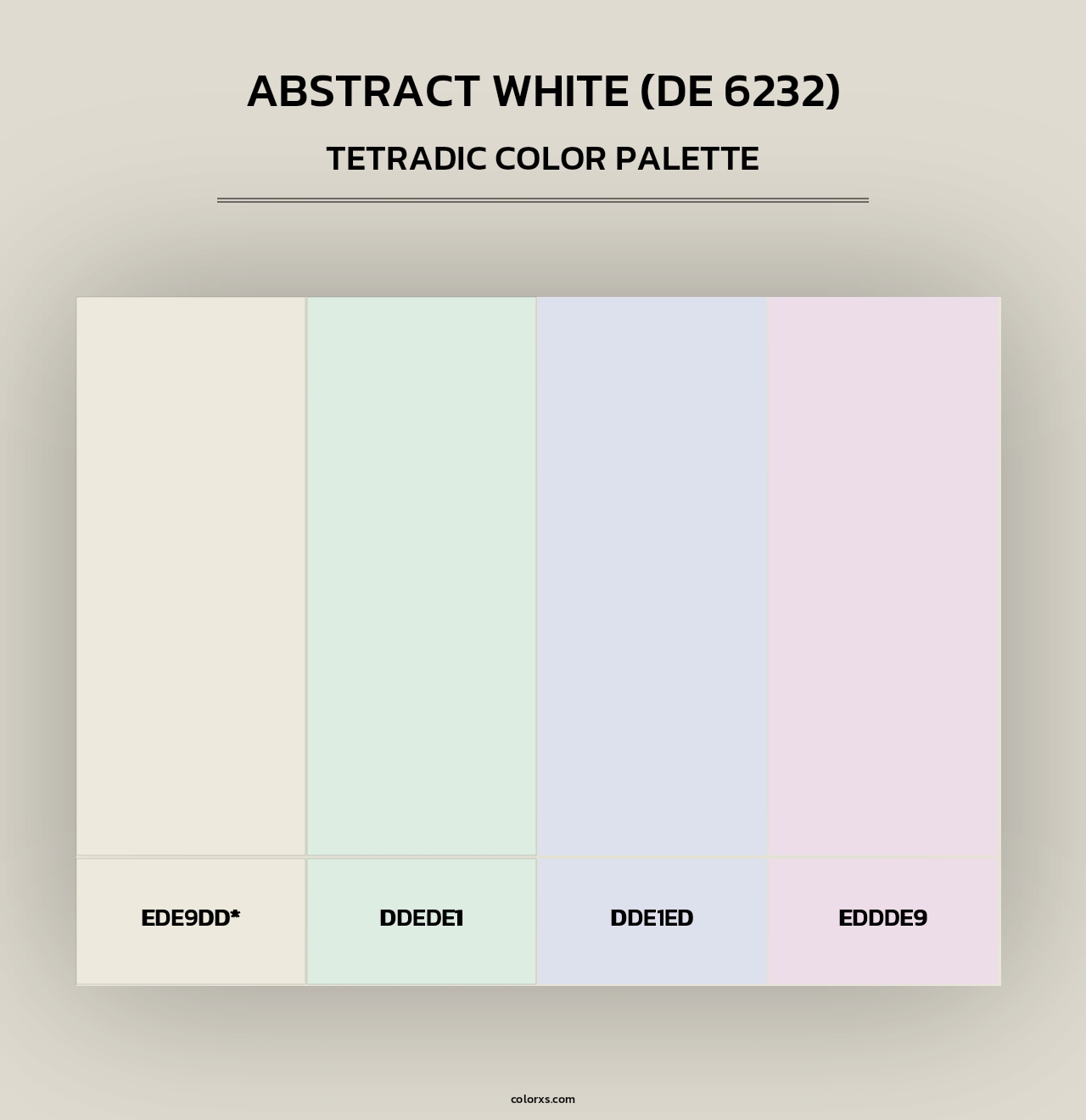 Abstract White (DE 6232) - Tetradic Color Palette