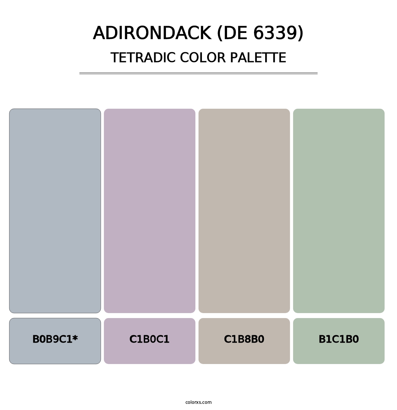 Adirondack (DE 6339) - Tetradic Color Palette