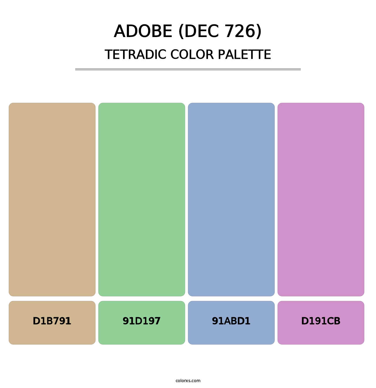 Adobe (DEC 726) - Tetradic Color Palette