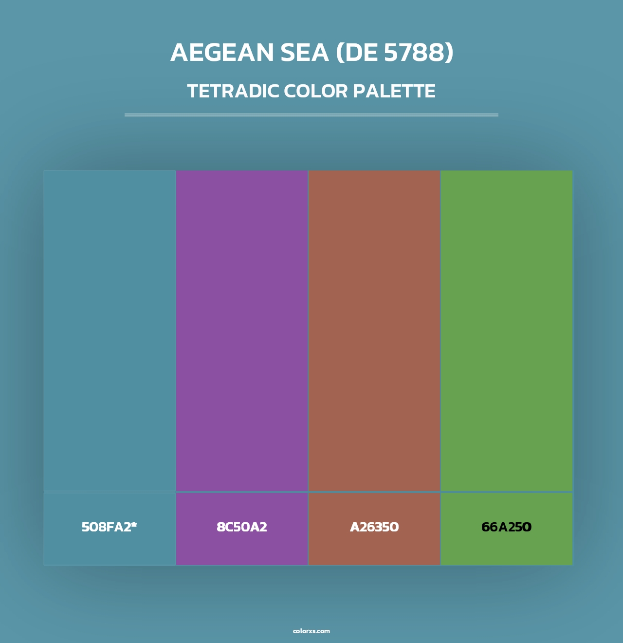 Aegean Sea (DE 5788) - Tetradic Color Palette