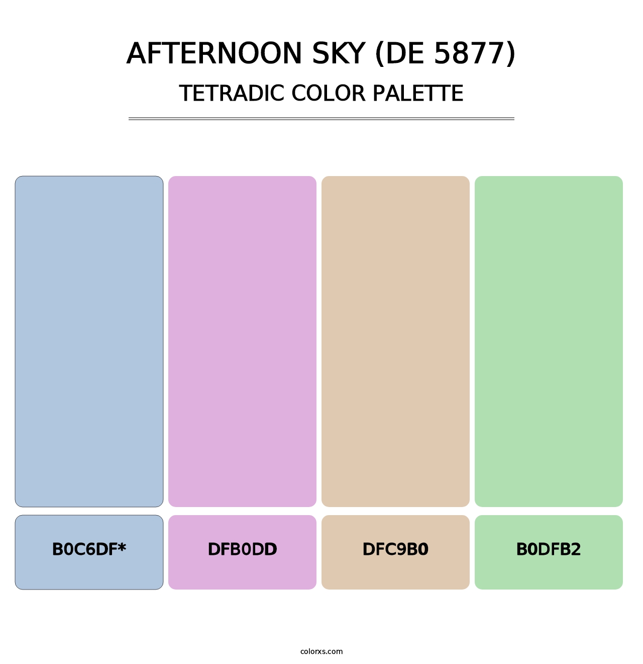 Afternoon Sky (DE 5877) - Tetradic Color Palette