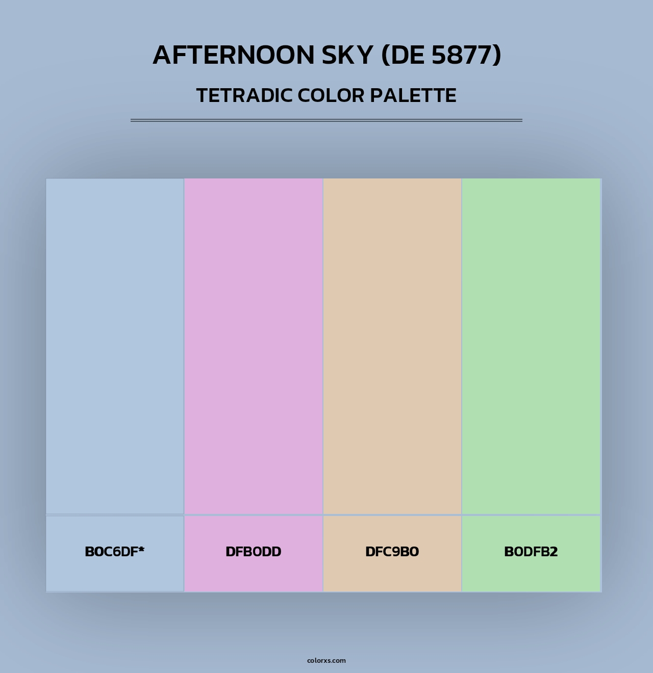 Afternoon Sky (DE 5877) - Tetradic Color Palette
