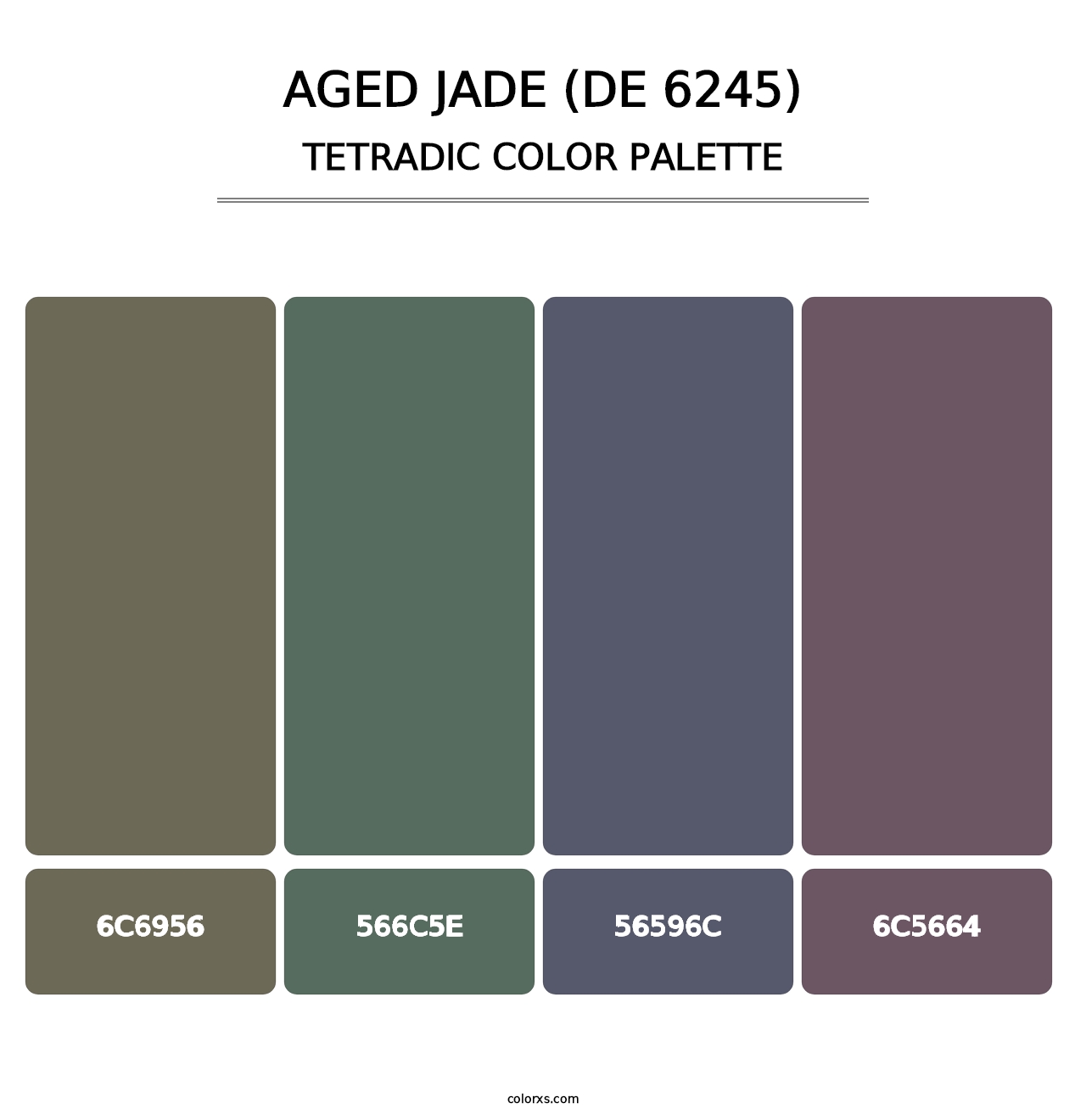 Aged Jade (DE 6245) - Tetradic Color Palette