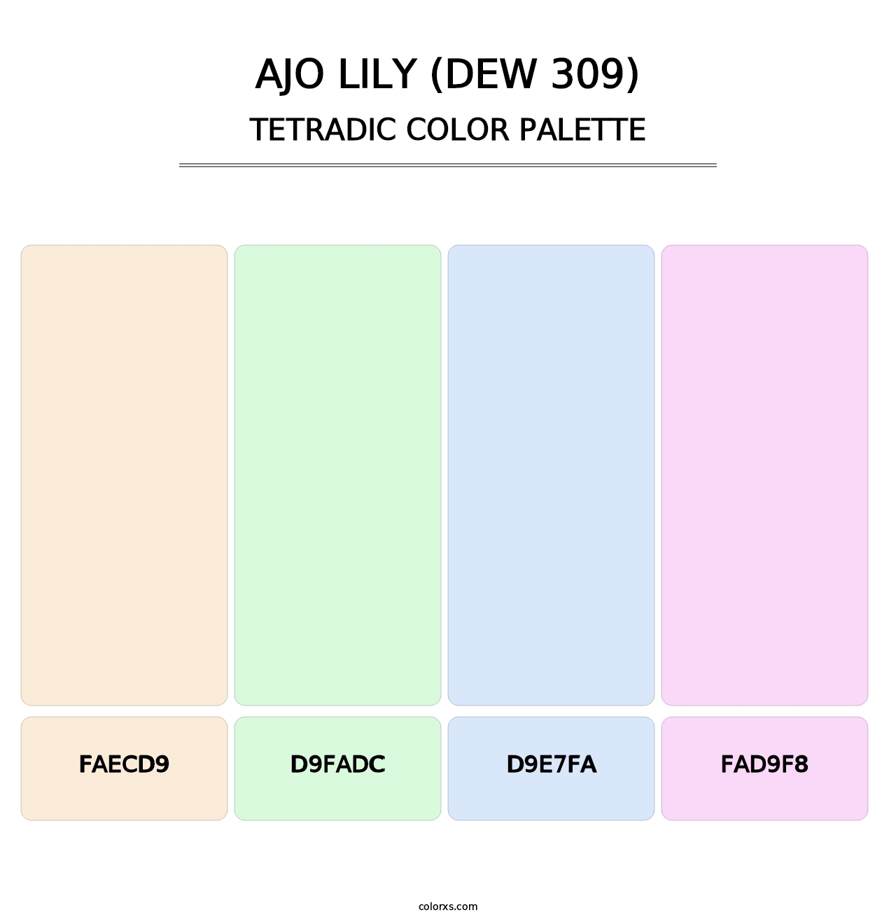 Ajo Lily (DEW 309) - Tetradic Color Palette