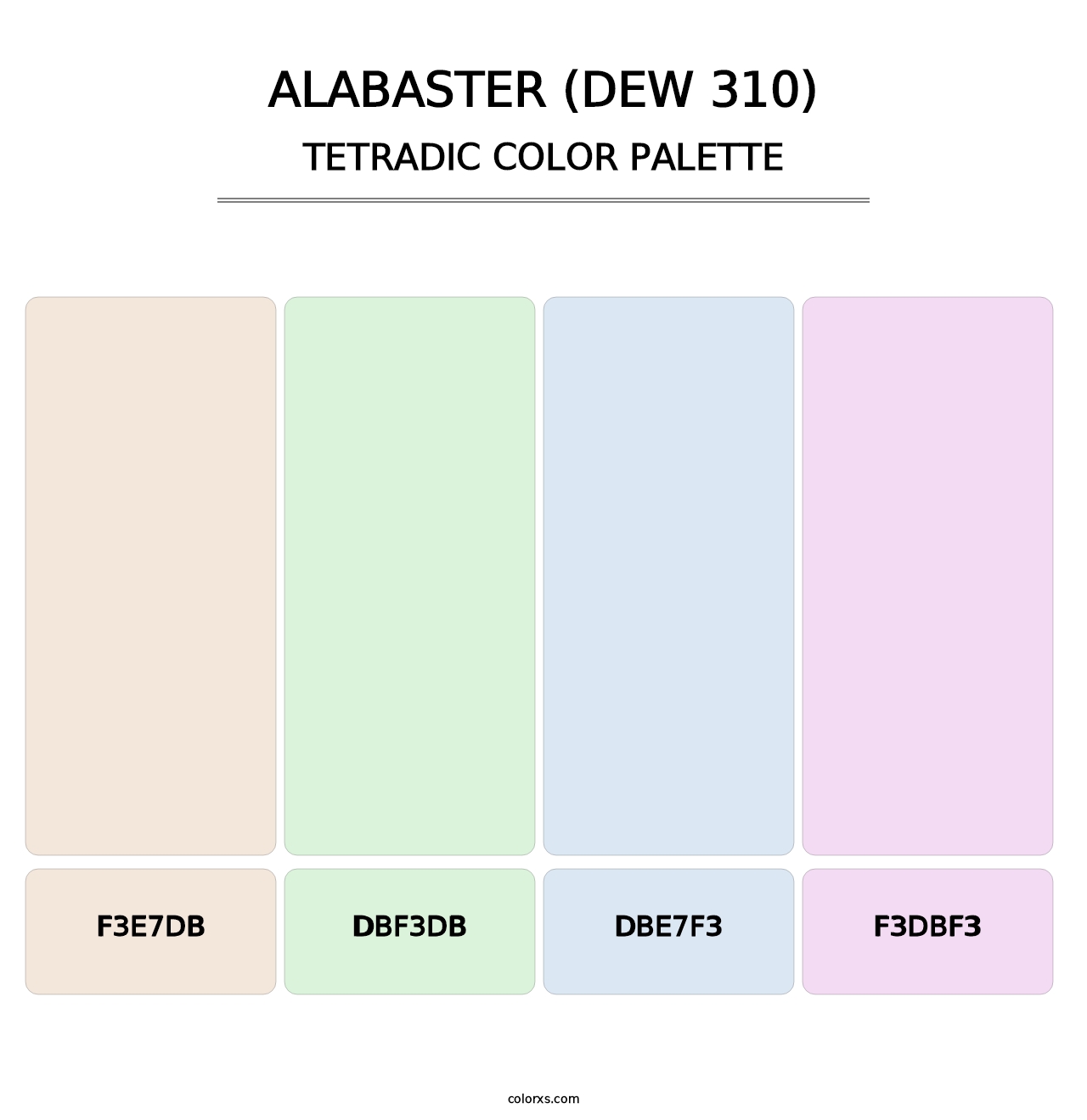 Alabaster (DEW 310) - Tetradic Color Palette