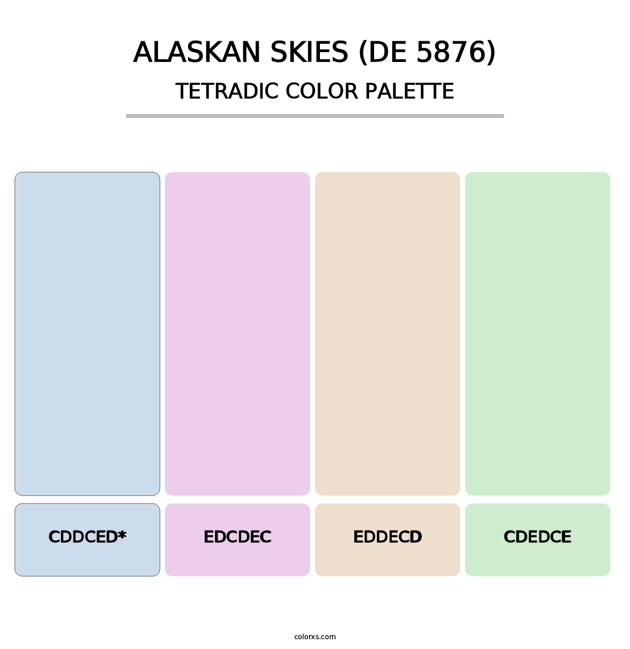 Alaskan Skies (DE 5876) - Tetradic Color Palette