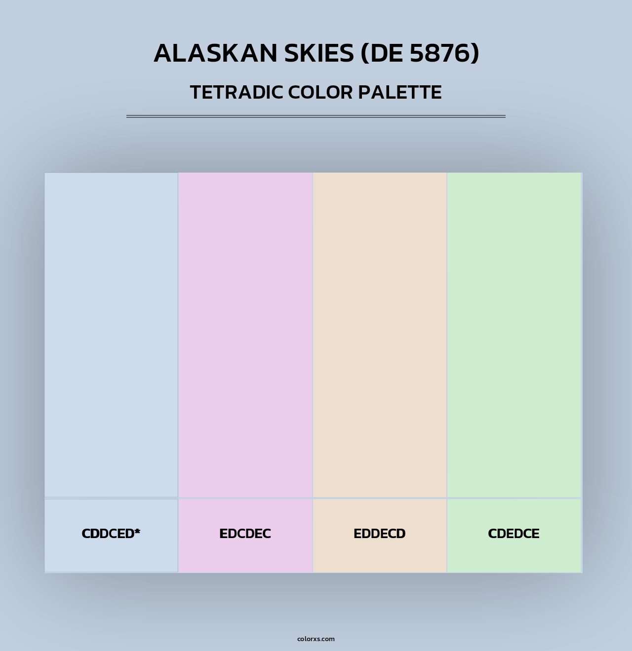Alaskan Skies (DE 5876) - Tetradic Color Palette