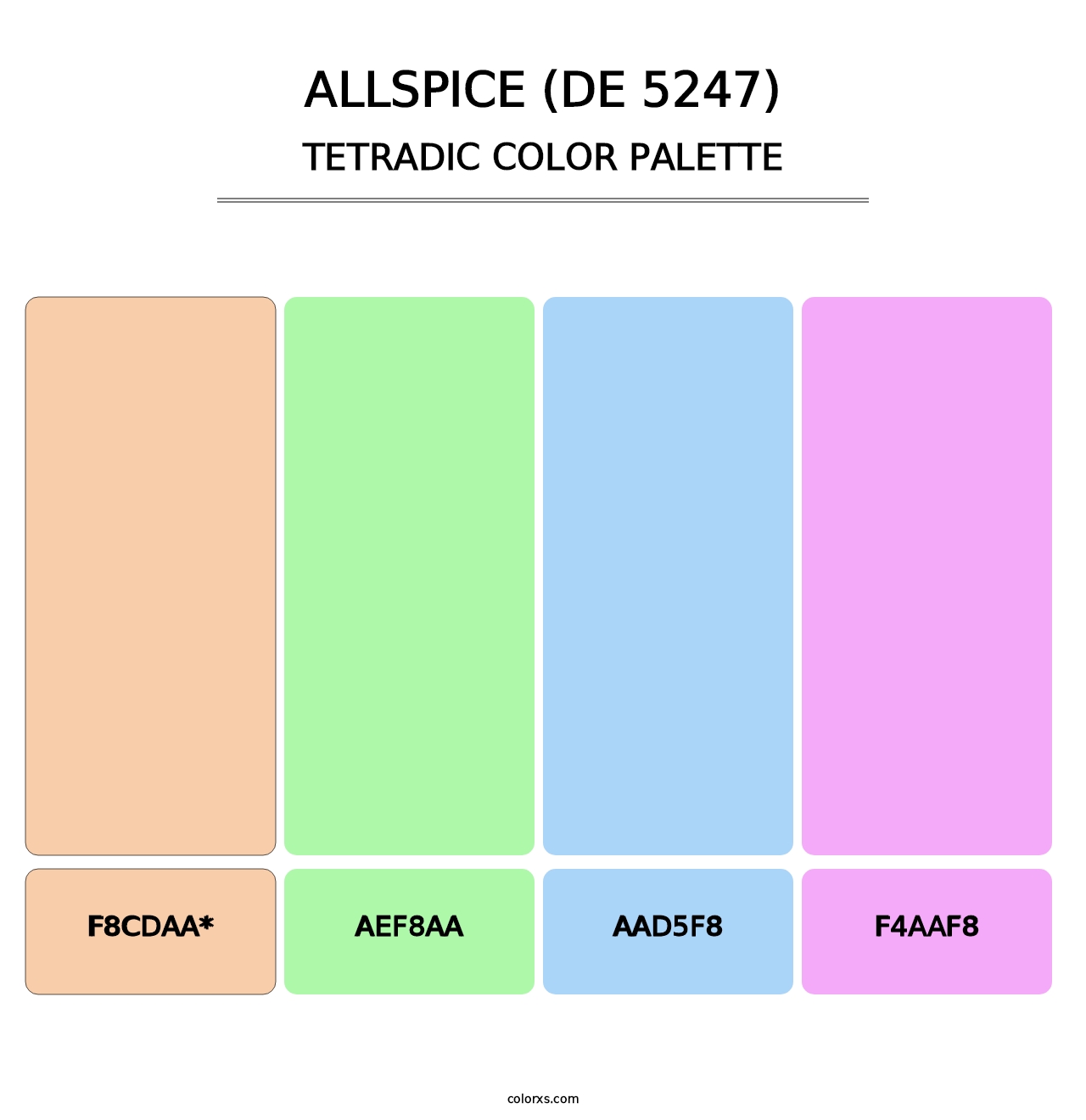 Allspice (DE 5247) - Tetradic Color Palette