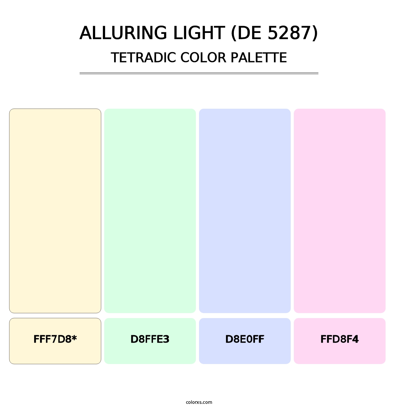 Alluring Light (DE 5287) - Tetradic Color Palette