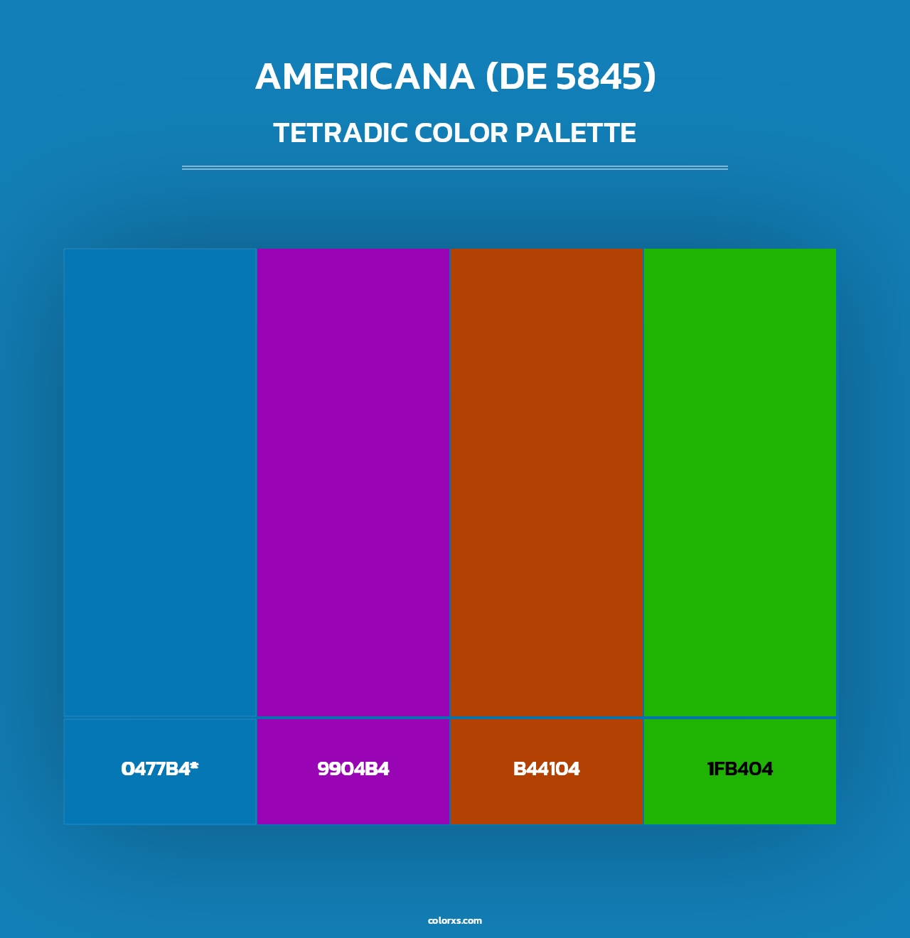 Americana (DE 5845) - Tetradic Color Palette