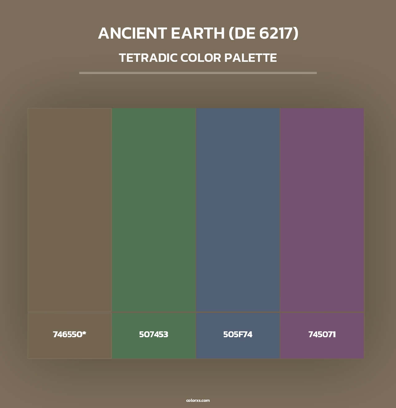 Ancient Earth (DE 6217) - Tetradic Color Palette