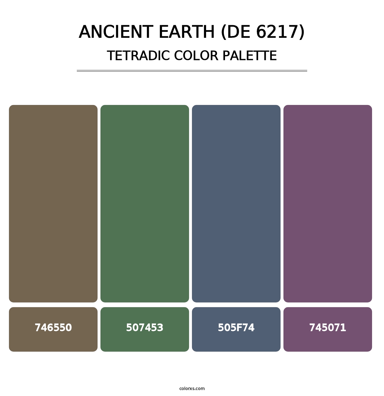 Ancient Earth (DE 6217) - Tetradic Color Palette