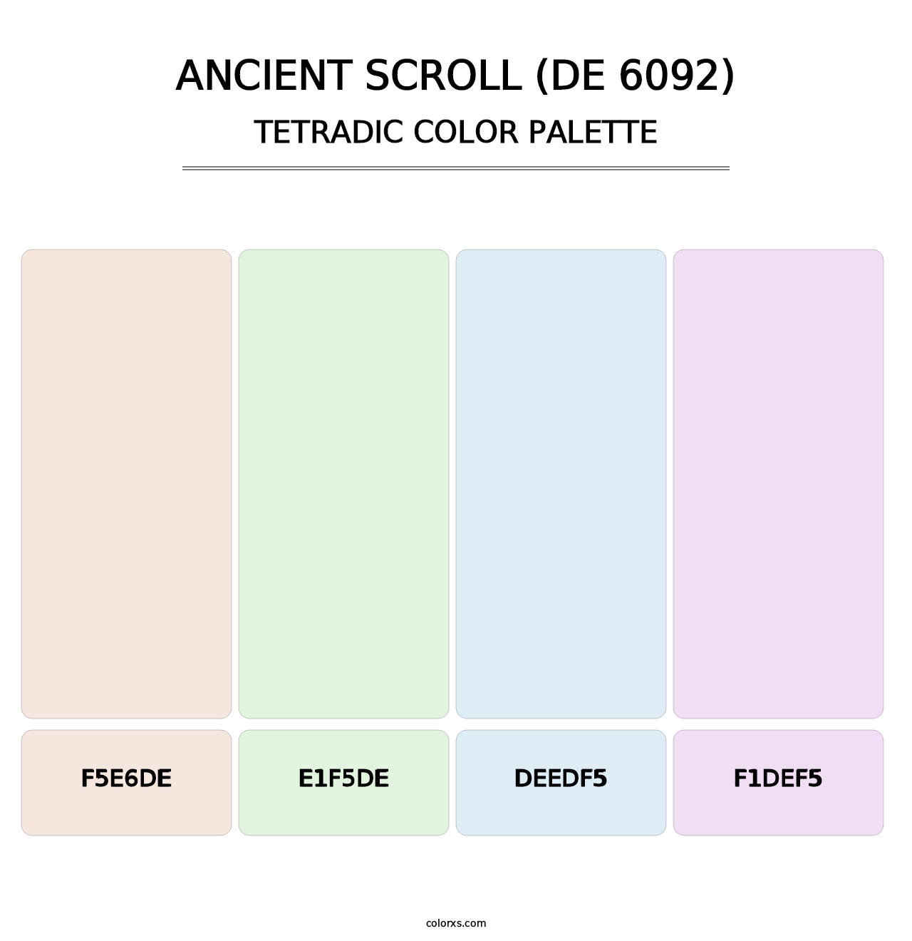 Ancient Scroll (DE 6092) - Tetradic Color Palette