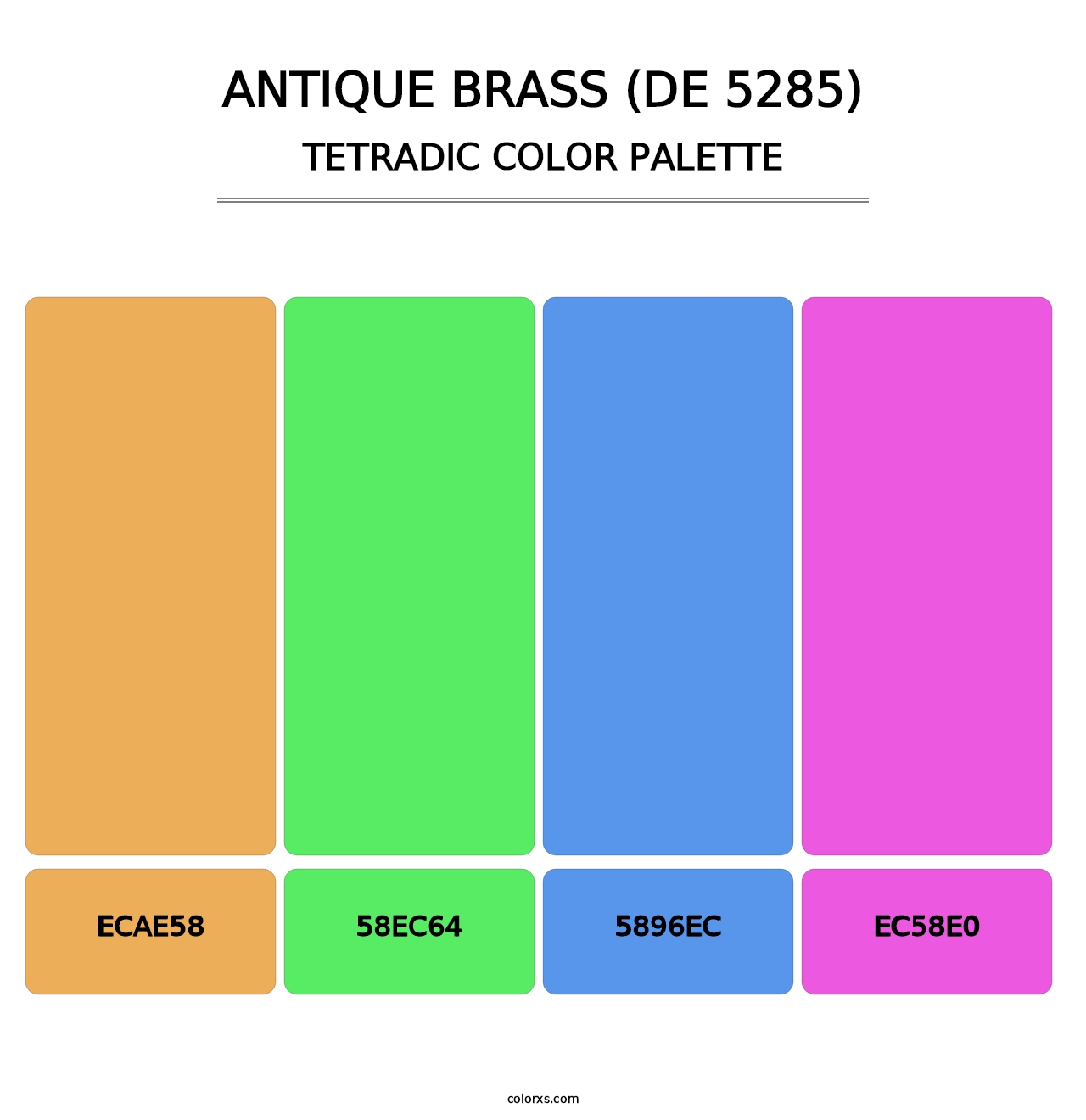 Antique Brass (DE 5285) - Tetradic Color Palette