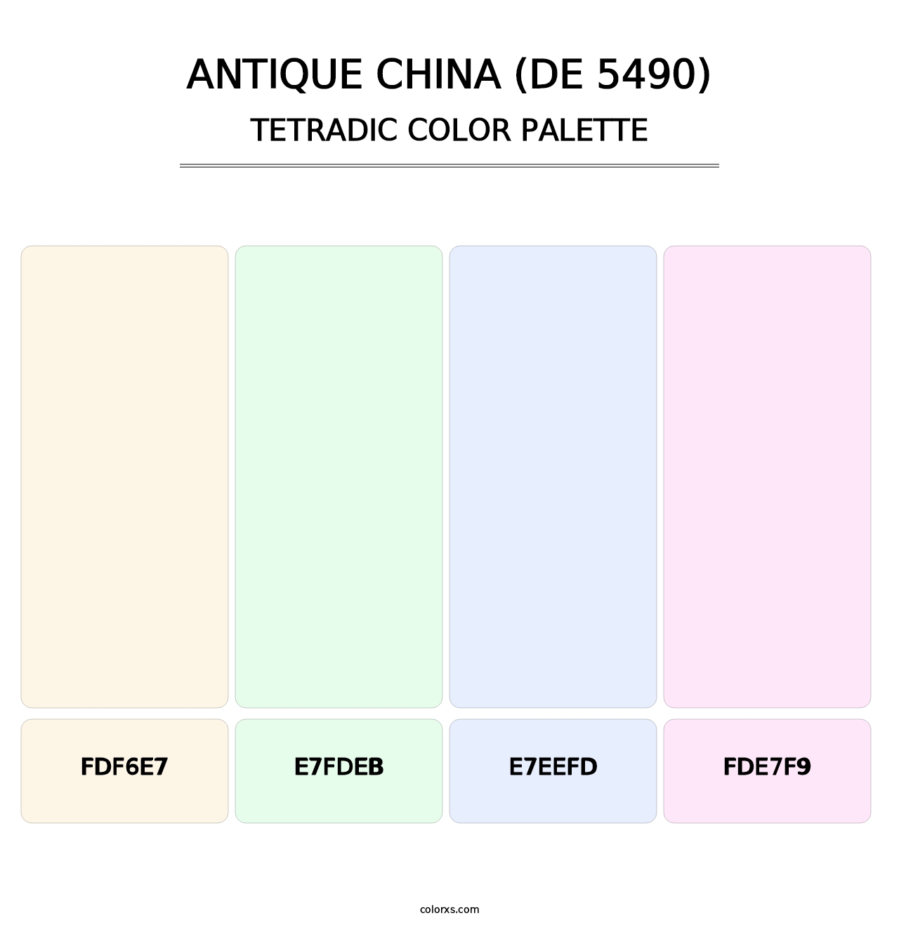 Antique China (DE 5490) - Tetradic Color Palette
