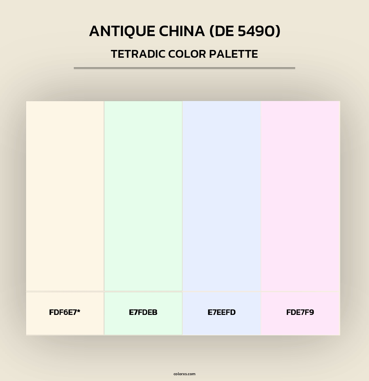 Antique China (DE 5490) - Tetradic Color Palette