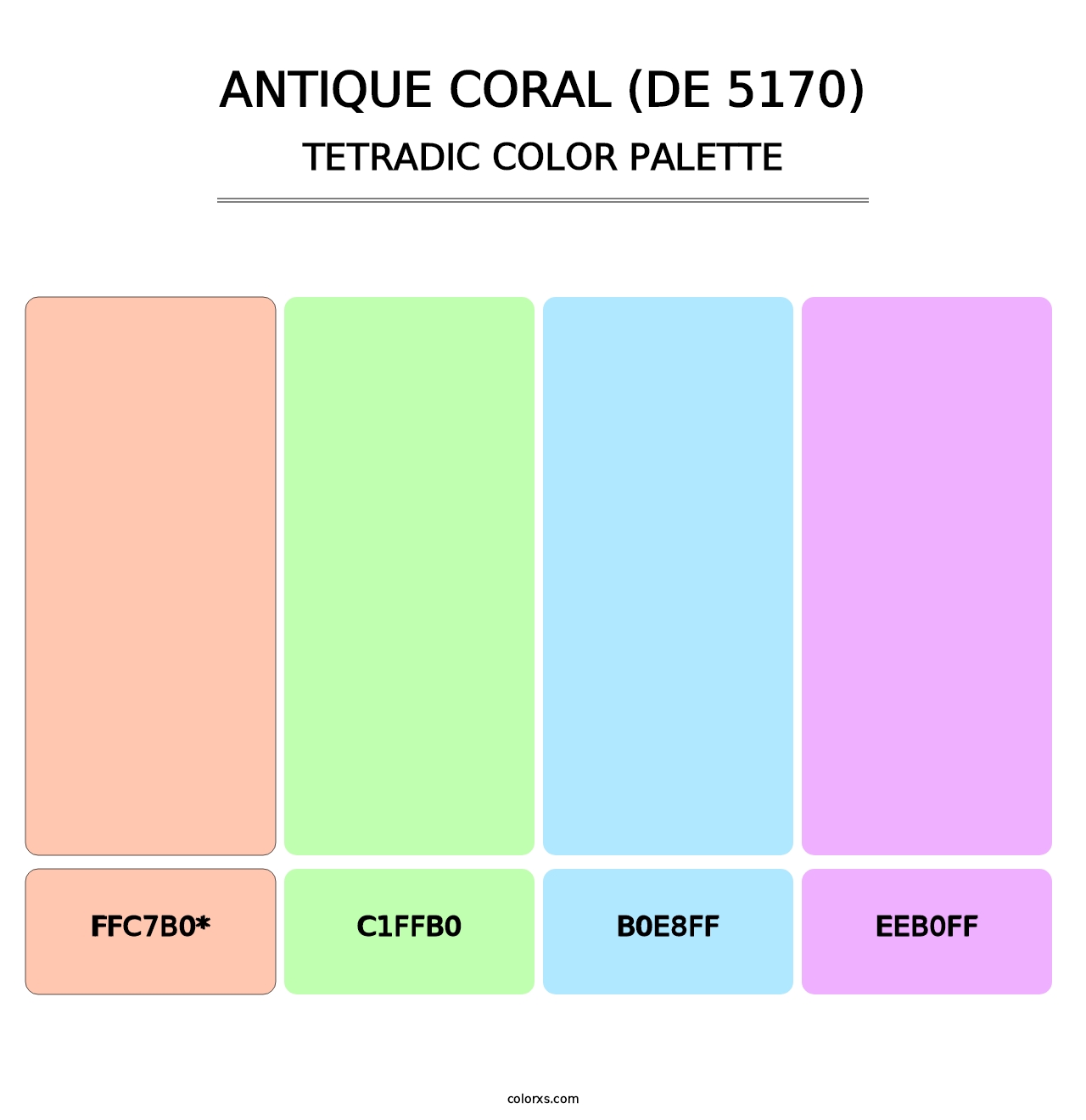 Antique Coral (DE 5170) - Tetradic Color Palette