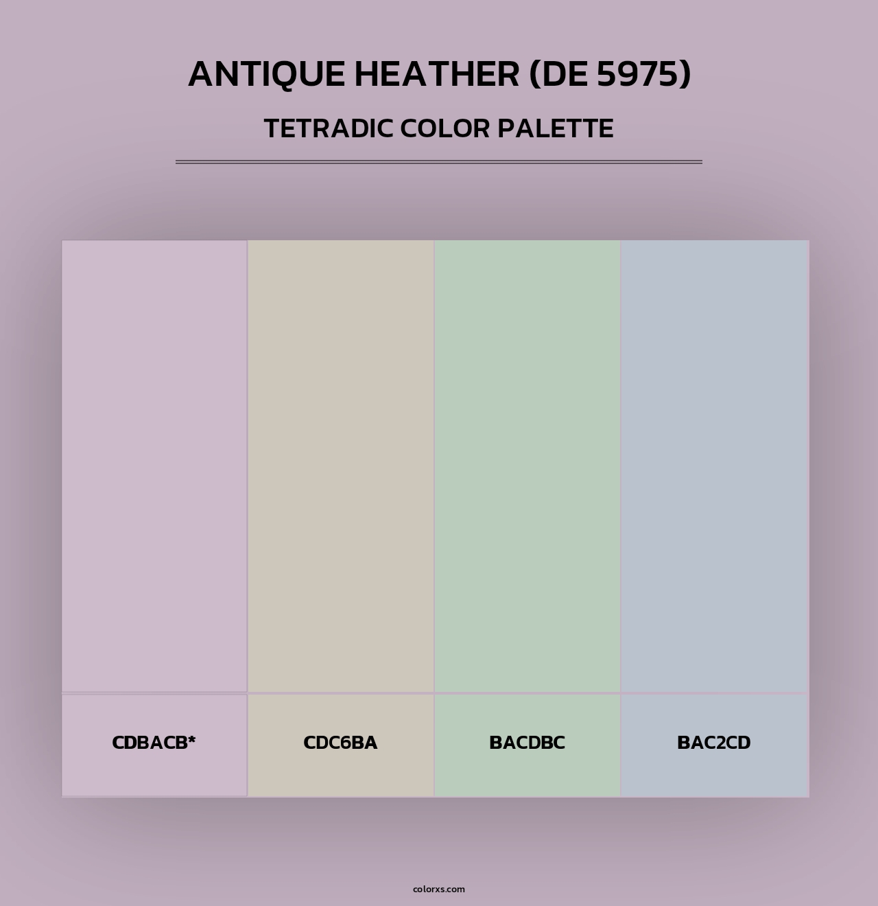 Antique Heather (DE 5975) - Tetradic Color Palette